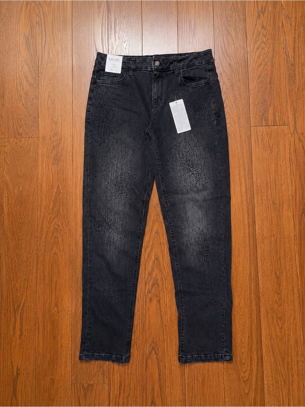 Liu Jo Bottom Up Black Skinny Jeans with Subtle Stud Detailing Sz 31
